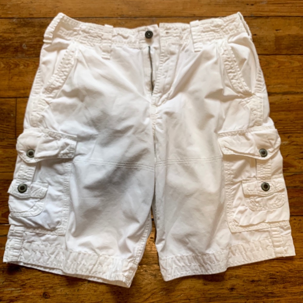 Men’s White Cargo Shorts